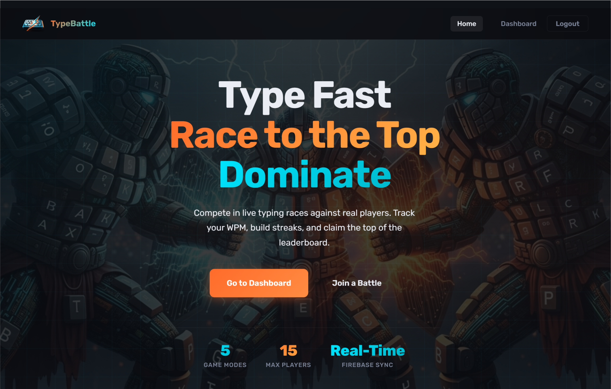 Typing Competition Online Game Web App